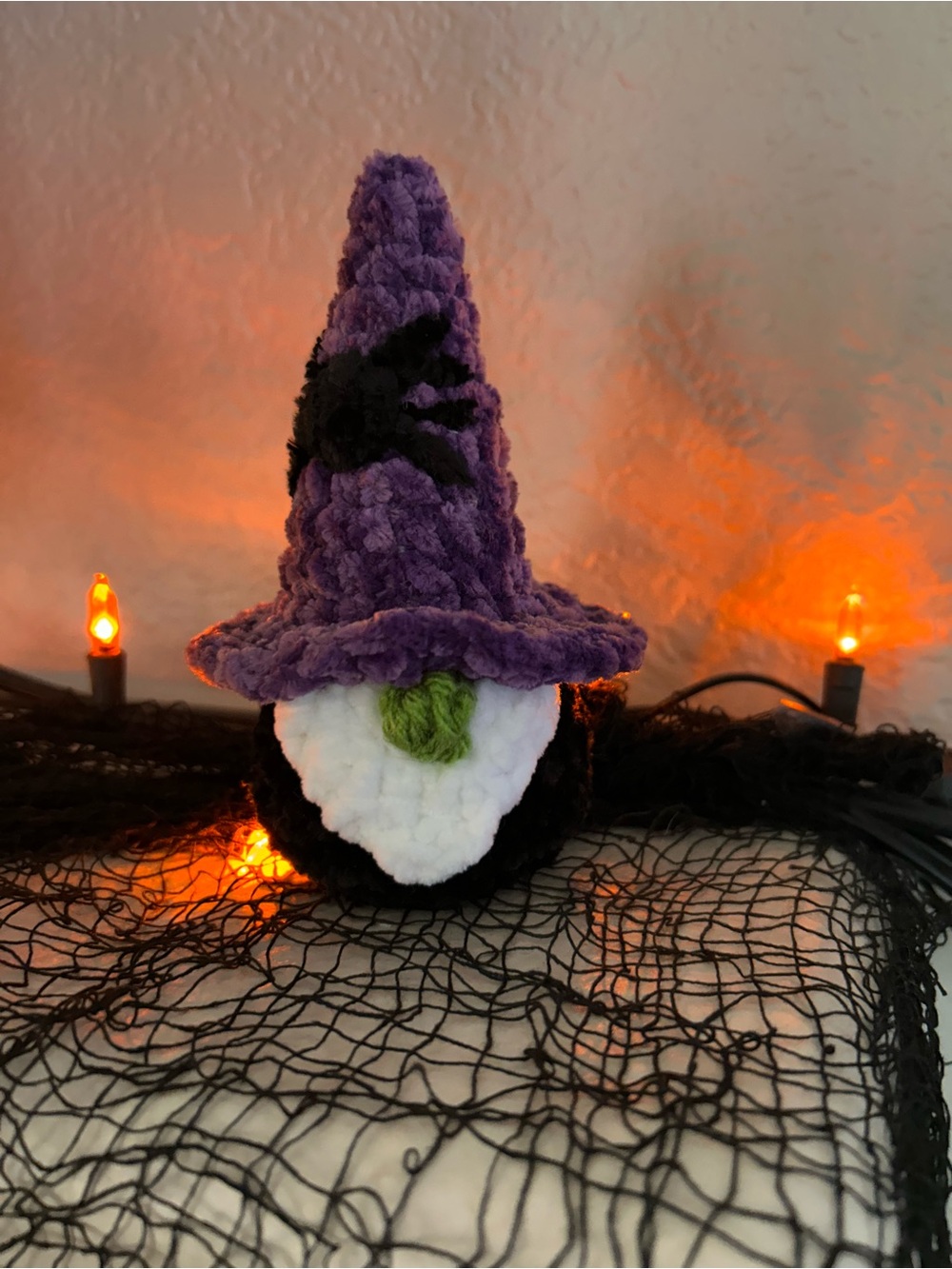 Handmade Crochet Witch Gnome